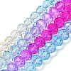 Transparent Painted Glass Beads Strands DGLA-A034-T6mm-A14-2