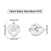 304 Stainless Steel Charms STAS-UN0009-73P-4