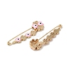 Real 18K Gold Plated Brass with Rhinestone Brooches JEWB-M040-01G-04-2