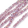 Electroplate Glass Bead Strands GLAA-F092-A02-1