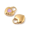 304 Stainless Steel Enamel Pendants STAS-P380-07G-03-2