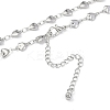 Simple Alloy Heart Link Chain Necklaces for Women NJEW-K384-05P-2