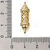 Rack Plating Brass Micro Pave Cubic Zirconia Hollow Column Links Connector Charms ZIRC-F142-50A-G01-3