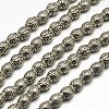 Tibetan Style Drum Alloy Bead Strands TIBEB-O007-11-NR-1