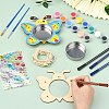 DIY Unfinished Wood Butterfly Shape Pet Feeder Kits for Children's Crafts ST-CJ0009-3-5