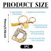 Alloy Resin Polygon Keychains KEYC-TADJ0002-03G-D-2