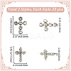 40Pcs 2 Styles Zinc Alloy Rhinestone Cabochons FIND-CP0002-11-2