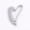 Tarnish Resistant 304 Stainless Steel Open Heart Pendants STAS-I094-17P-1