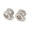Rack Plating Brass Cubic Zirconia European Beads KK-R147-08P-3