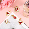 5Pcs 5 Styles Brass Enamel Pendants KK-CA0002-82-4