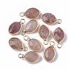 Natural Strawberry Quartz Pendants G-S359-014C-1