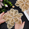 2Pcs Flower Glitter with Rhinestone Decorative Corsages for Clothing Accessories PATC-FH0001-31-3