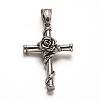 304 Stainless Steel Gothic Pendants X-STAS-M222-09AS-1