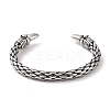 304 Stainless Steel Bird Open Cuff Bangle for Men Women BJEW-M230-08AS-3