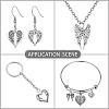 100Pcs 10 Styles Tibetan Style Alloy Charms TIBEP-CJ0002-42-6