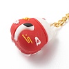 PVC Plastic Lucky Cat Pendants Keychains KEYC-JKC00351-4