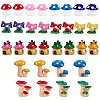 32Pcs 16 Style 3D Mushroom Resin Display Ornaments DJEW-SZ0001-06-1