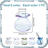 5Pcs 5 Colors Glass Vase Mini Model DIY-DR0001-79A-2