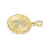 Brass Micro Pave Clear Cubic Zirconia Pendants KK-L253-17G-K-2