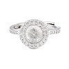 Brass Micro Pave Cubic Zirconia Adjustable Ring Components KK-CBAC351-01P-1
