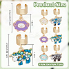 12Pcs 6 Style Alloy Enamel Stethoscope Pendant Decorations HJEW-OC00170-2