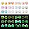 22Pcs 11 Styles Transparent Hand Painting Acrylic Beads OACR-TA0001-29-3