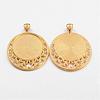 Tibetan Style Alloy Pendant Cabochon Settings PALLOY-J494-30G-2