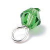 Faceted Glass Charms PALLOY-JF01126-5