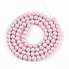 Baking Paint Pearlized Glass Pearl Bead Strands HY-N002-4mm-B04-3