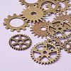 20Pcs Metal Alloy Steampunk Gear Charms Connectors Cog Pendants TIBEP-FS0001-04AB-4