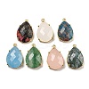 Natural Mixed Stone Pendants G-M431-10G-1