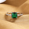 Brass Micro Pave Cubic Zirconia Finger Rings for Women FS-WG14AB5-02-2