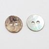 2-Hole Flat Round Mother of Pearl Buttons SHEL-N033-06-9mm-2