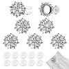 6Pcs Alloy Cufflinks & 10Pcs 4-Hole Plastic Buttons HJEW-GA00041-1