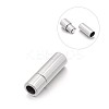 Tarnish Resistant Smooth 304 Stainless Steel Column Magnetic Clasps with Glue-in Ends LS-STAS-E089-12A-1