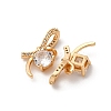 Brass Micro Pave Cubic Zirconia Pendants KK-Z112-09G-2