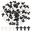 100Pcs 2 Colors Opaque Acrylic Beads SACR-LP0001-02-1