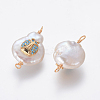 Natural Pearl Links connectors PEAR-L027-03-3