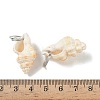 Natural Spiral Shell Pendants SHEL-K006-68C-3