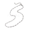 304 Stainless Steel Flower Link Chain Necklaces for Women NJEW-JN05587-4