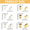 30Pcs 3 Styles 201 Stainless Steel Cord Ends STAS-YW0002-98-3