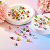 100Pcs 10 Colors Transparent Acrylic Pendants PALLOY-TAC0097-5
