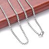 Tarnish Resistant 201 Stainless Steel Box Chains Necklaces NJEW-L416-02-2.5mm-3