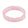 Natural Rose Quartz Beaded Stretch Bracelets for Unisex G-K303-02L-4