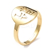 Ion Plating(IP) 304 Stainless Steel Word Love Adjustable Ring for Women RJEW-I097-01G-1