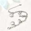 304 Stainless Steel Charm Bracelets BJEW-P368-08A-P-3
