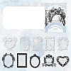10Pcs 10 Styles Vintage Lace Waterproof PET Stickers Sets LS-DIY-M066-05E-1
