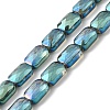 Transparent Electroplate Glass Beads Strands EGLA-I017-03-FR02-1