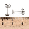 304 Stainless Steel Stud Earring Findings STAS-D389-03C-P-3