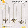 Insect Theme Tibetan Style Alloy Ceiling Fan Pull Chain Extenders PALLOY-AB00218-2